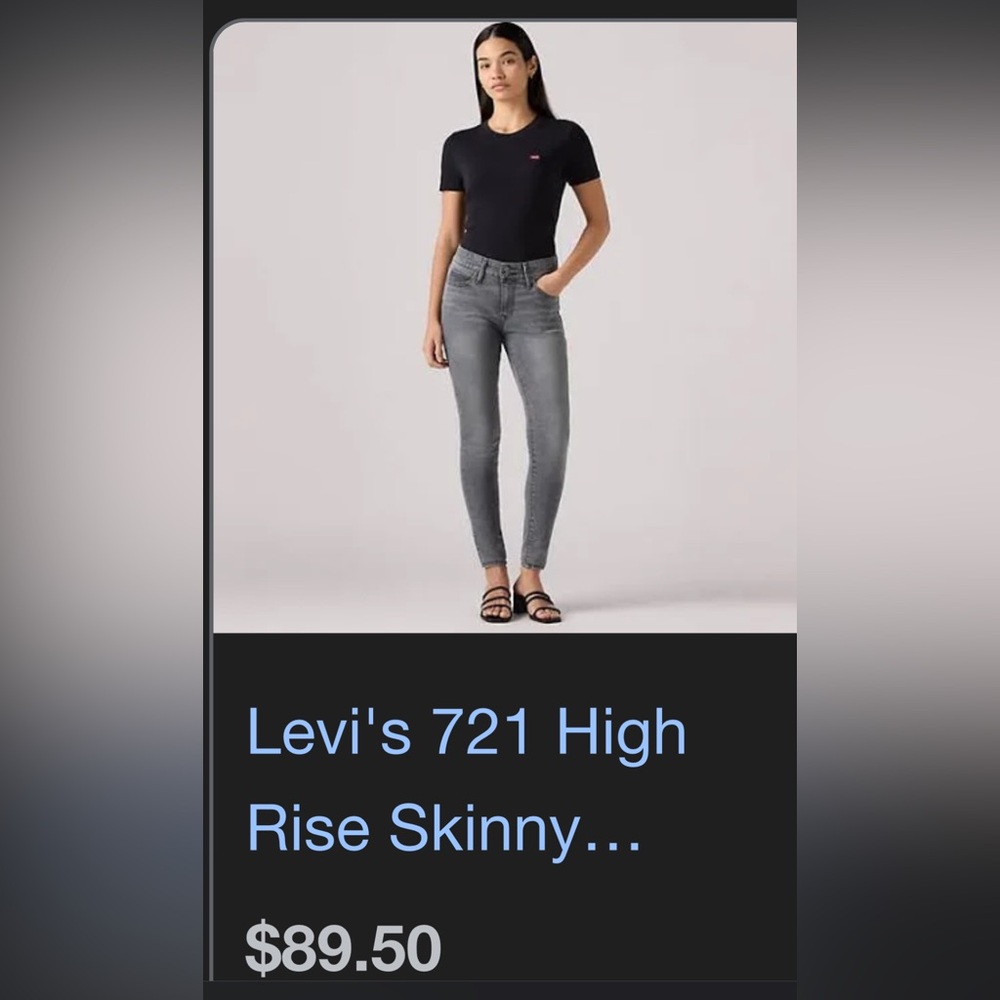 Levi’s grey wash high rise jeans